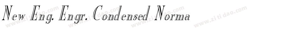 New Eng. Engr. Condensed Normal字体转换